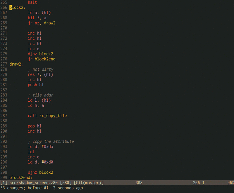 Demo with vim